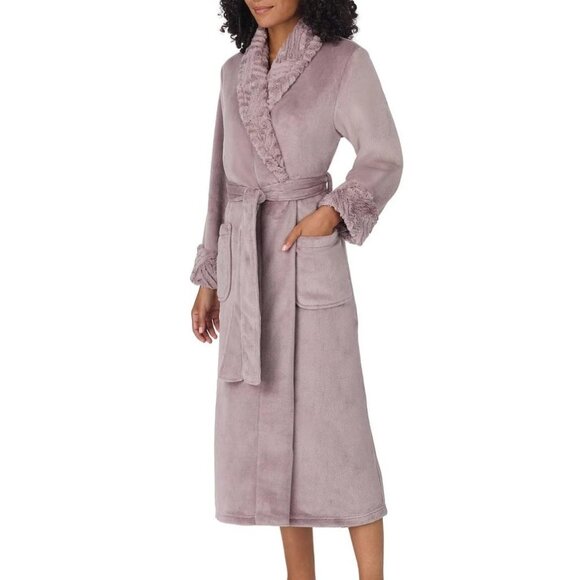 NWT Carole Hochman Women's Shawl Collar Bathrobe Lavender Size S $85 NN9 - Picture 2 of 6
